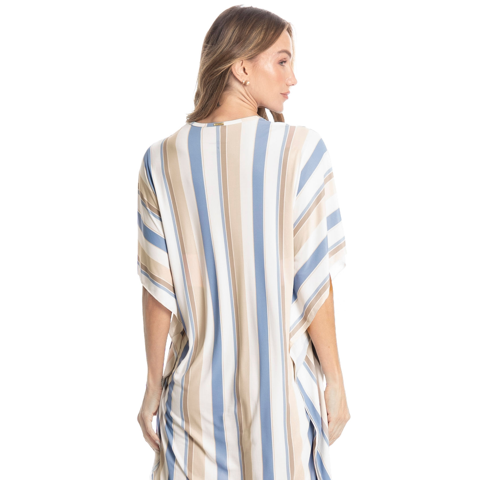 Kaftan Feminino Médio Paola Azul - Imagem 2