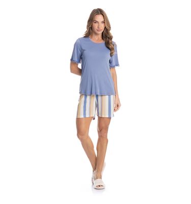 Pijama Feminino Shortão Paola - Imagem 3 - Mobile