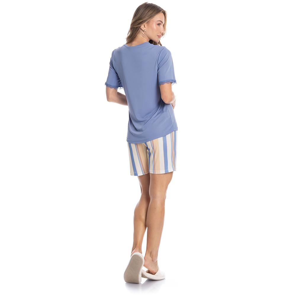 Pijama Feminino Shortão Paola - Imagem 4 - Mobile