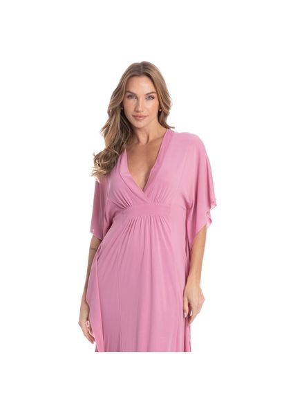Kaftan Feminino Longo Julia Rosa - Imagem 1