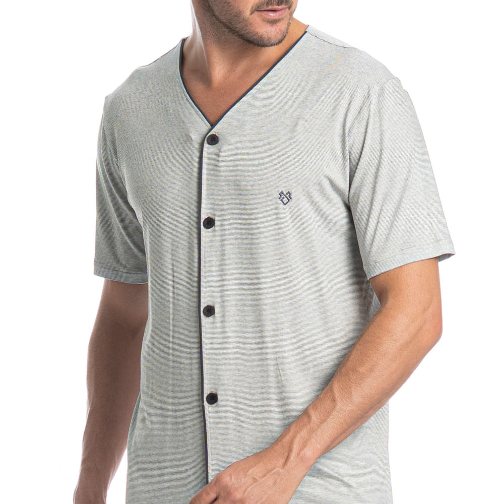 Pijama Masculino Curto Americano Henrique Tombini - Imagem 5 - Mobile