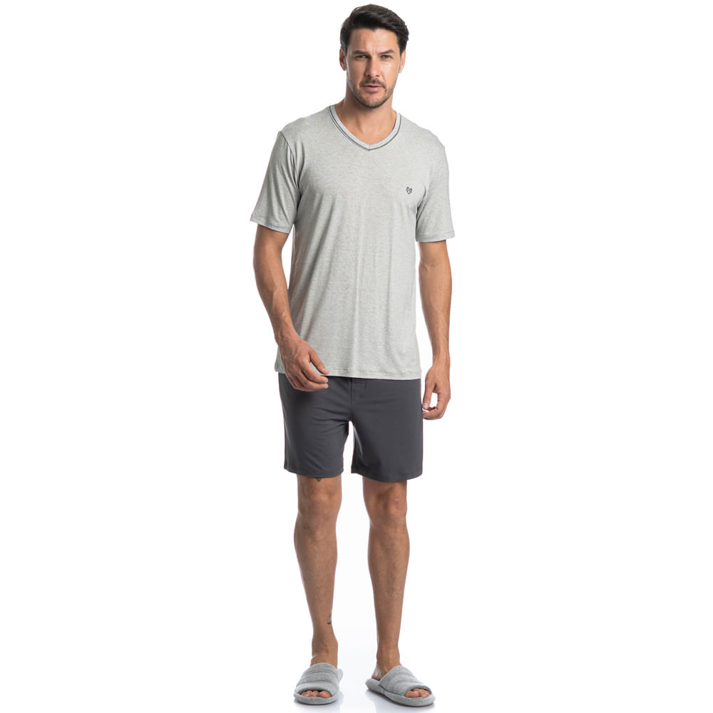 Pijama Masculino Curto Henrique Tombini - Imagem 3 - Mobile