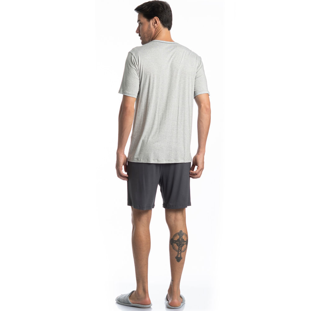 Pijama Masculino Curto Henrique Tombini - Imagem 4 - Mobile