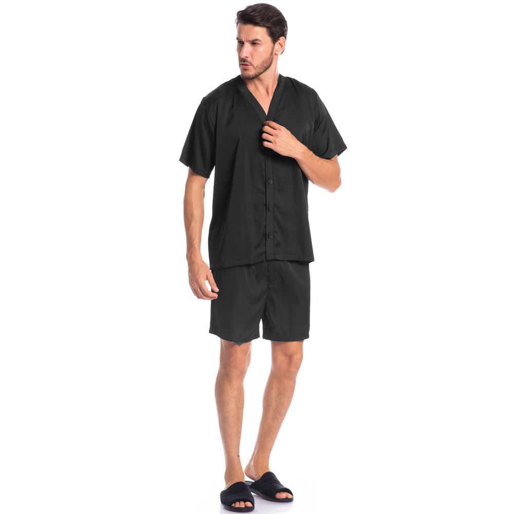 Pijama Masculino Curto Americano Enzo Tombini - Imagem 3 - Mobile