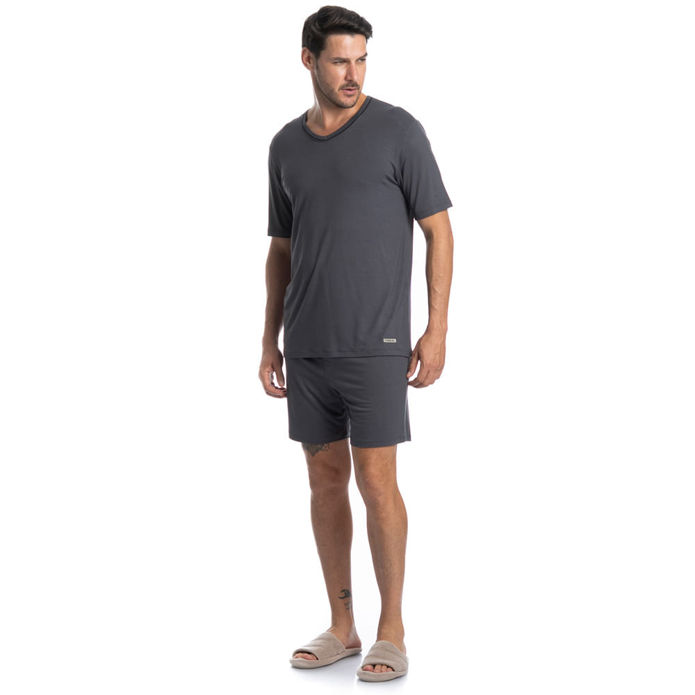 Pijama Masculino Curto Pietro Tombini - Imagem 3 - Mobile