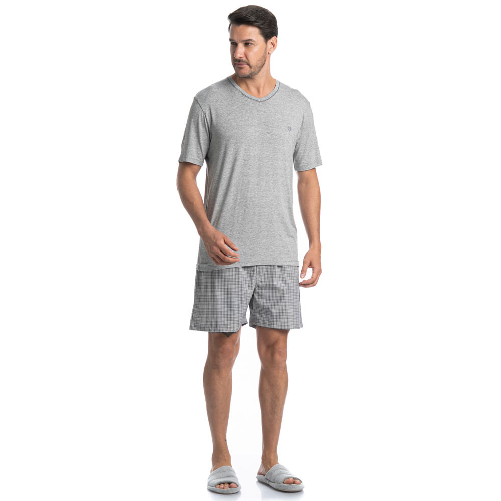 Pijama Masculino Curto Lorenzo Tombini - Imagem 3 - Mobile
