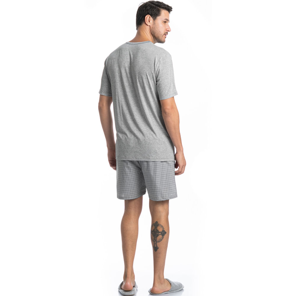 Pijama Masculino Curto Lorenzo Tombini - Imagem 4 - Mobile