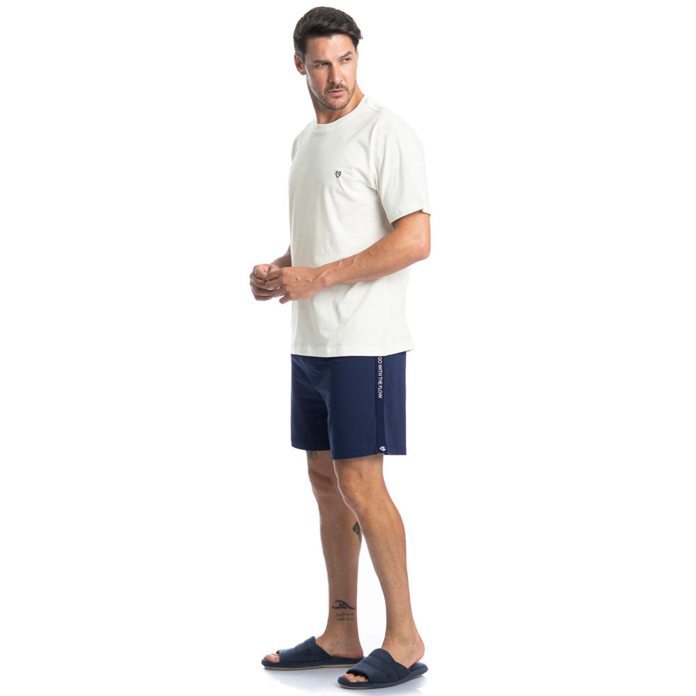 Pijama Masculino Curto Augusto Tombini - Imagem 3 - Mobile