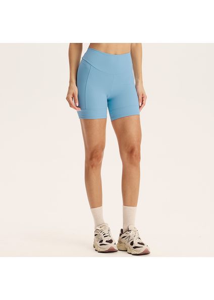 Shorts Médio Comfort Shape Com Bolso Core Vivame Azul - Imagem 1