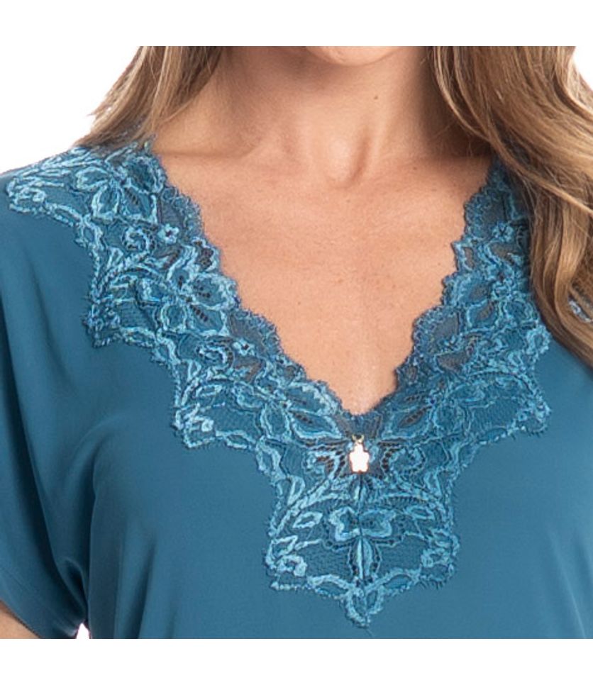Camisão Curto Com Renda Biba - Imagem 5 - Desktop