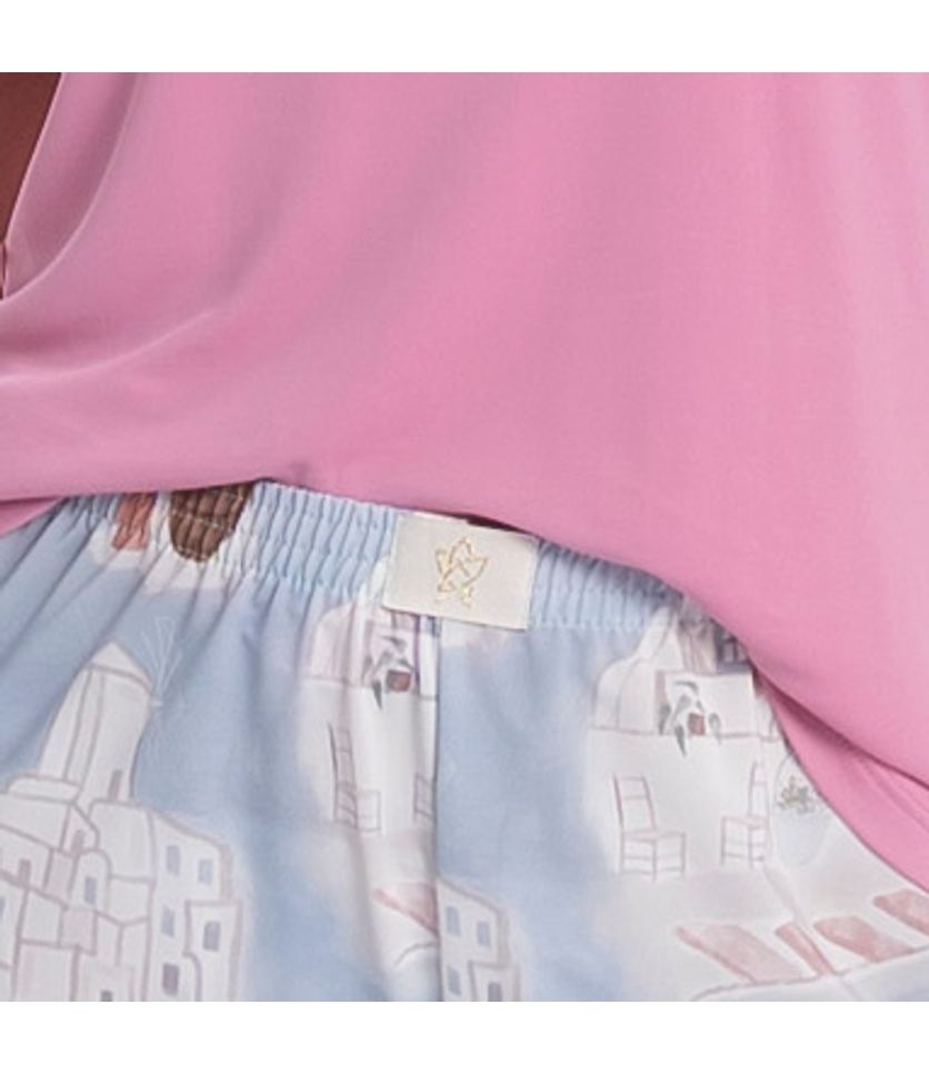 Pijama Longo Manga Curta La Villa - Imagem 5 - Desktop