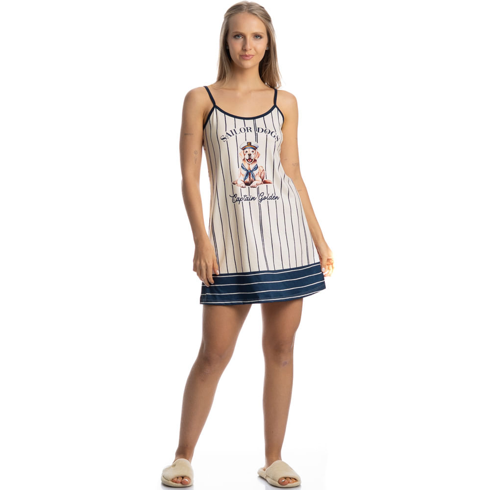 Camisola Curta Leti Sailor Dogs - Imagem 3 - Mobile