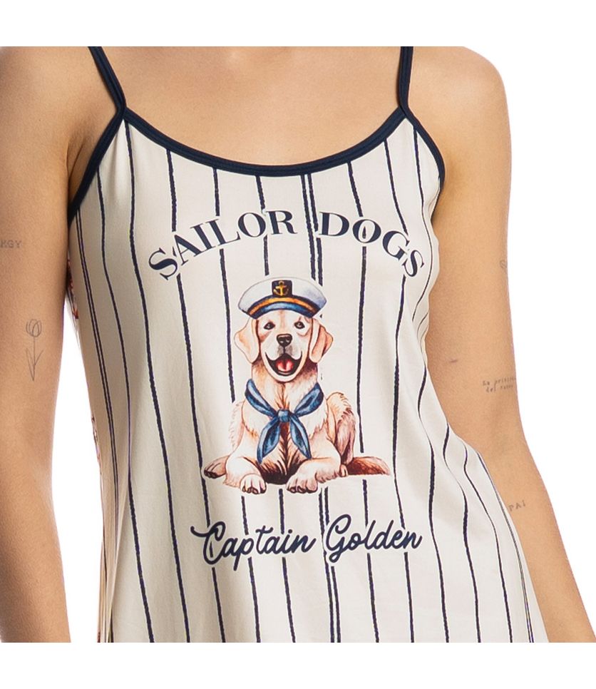Camisola Curta Leti Sailor Dogs - Imagem 5 - Desktop