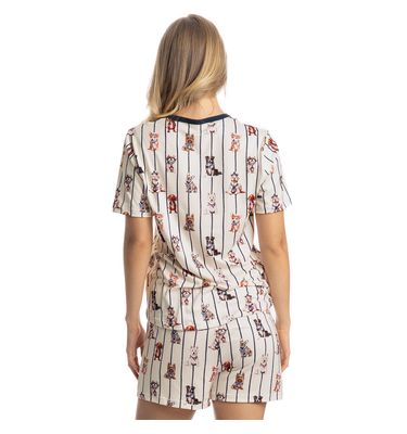 Pijama Curto Feminino Sailor Dogs - Imagem 2 - Mobile