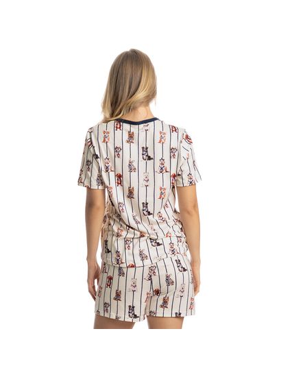 Pijama Curto Feminino Sailor Dogs - Imagem 2 - Desktop