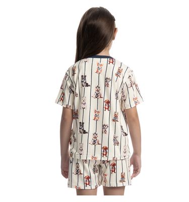 Pijama Curto Infantil Unissex Sailor Dogs - Imagem 2 - Mobile