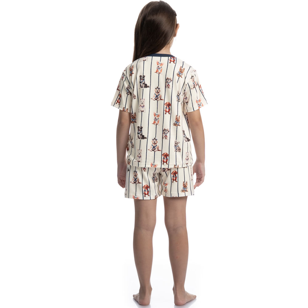 Pijama Curto Infantil Unissex Sailor Dogs - Imagem 4 - Mobile