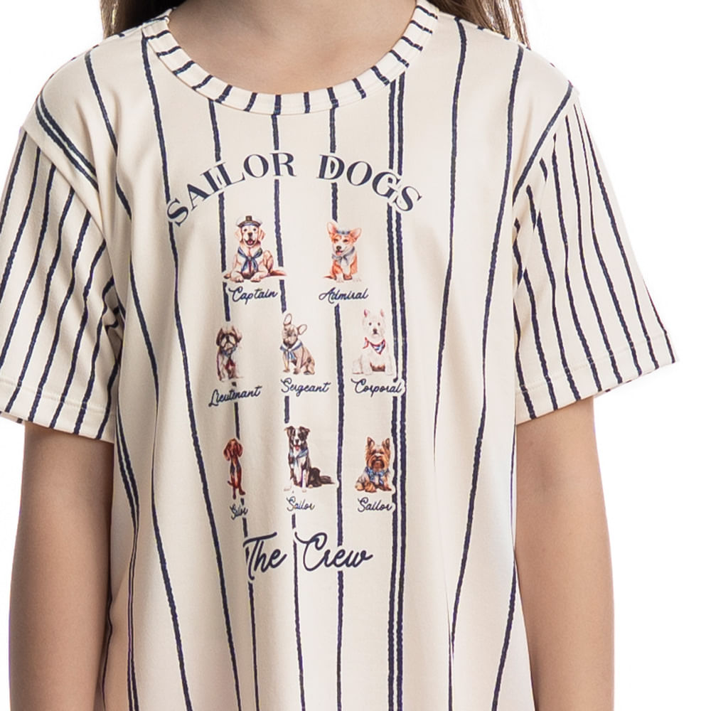 Camisão Curto Infatil Sailor Dogs - Imagem 5 - Mobile
