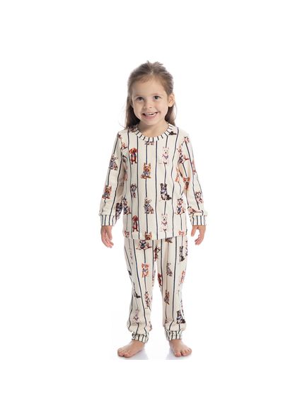 Pijama Infantil Unissex Longo Sailor Dogs Azul-marinho - Imagem 1