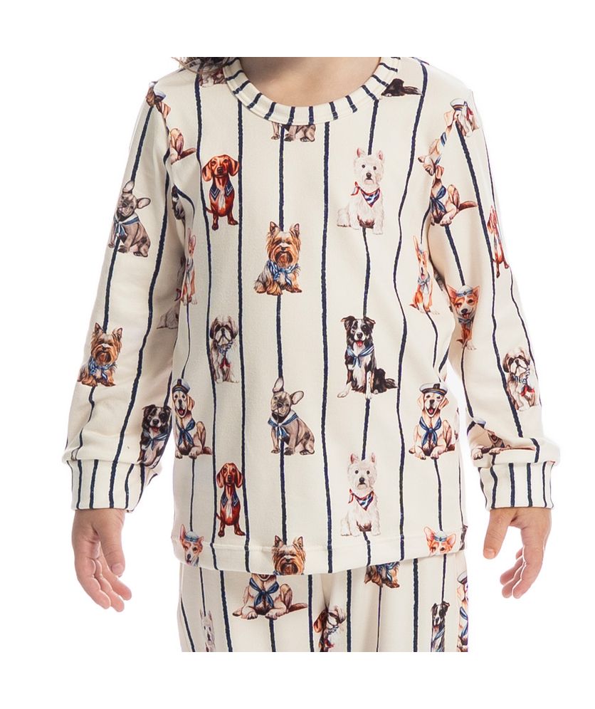 Pijama Infantil Unissex Longo Sailor Dogs - Imagem 2 - Desktop