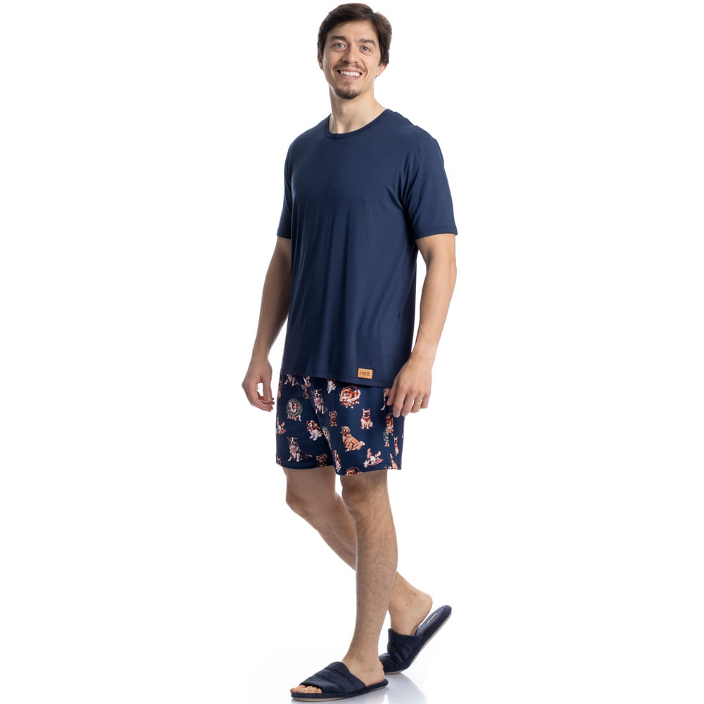 Pijama Masculino Curto Jolly Tombini - Imagem 3 - Mobile