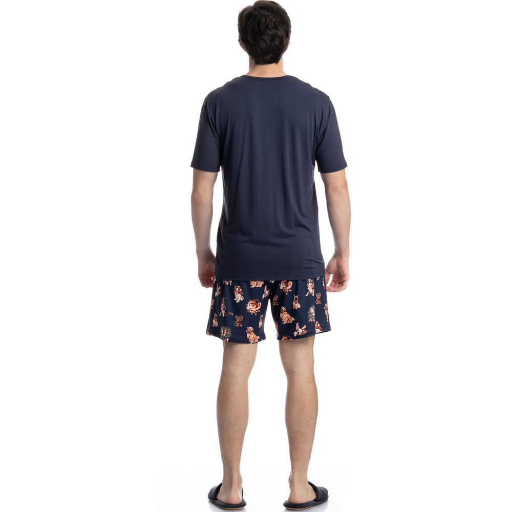 Pijama Masculino Curto Jolly Tombini - Imagem 4 - Mobile