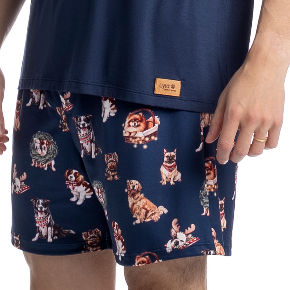 Pijama Masculino Curto Jolly Tombini - Imagem 5 - Mobile