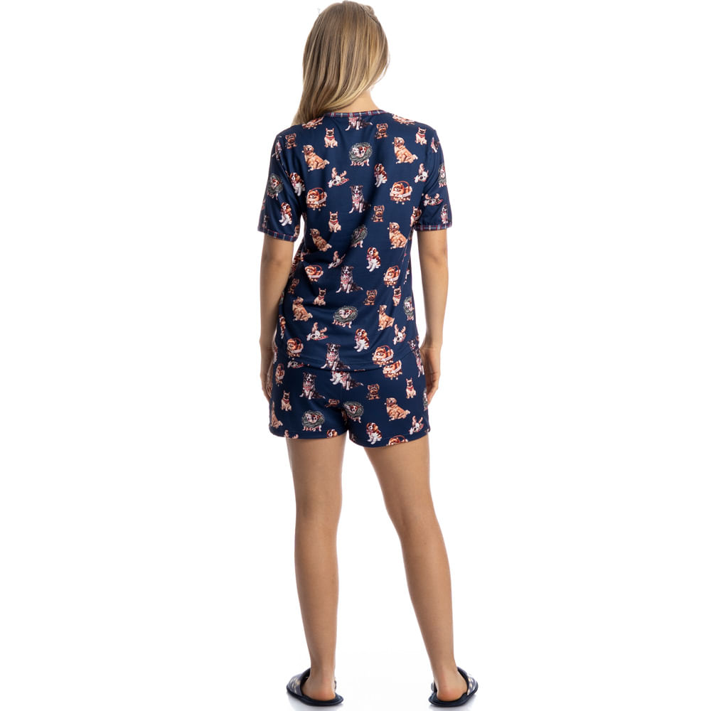 Pijama Curto Feminino Jolly - Imagem 4 - Mobile
