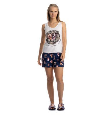 Pijama Feminino Curto Regata Jolly - Imagem 3 - Mobile