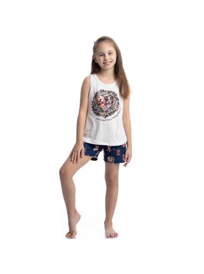 Pijama Infantil Curto Regata Jolly - Imagem 3 - Desktop