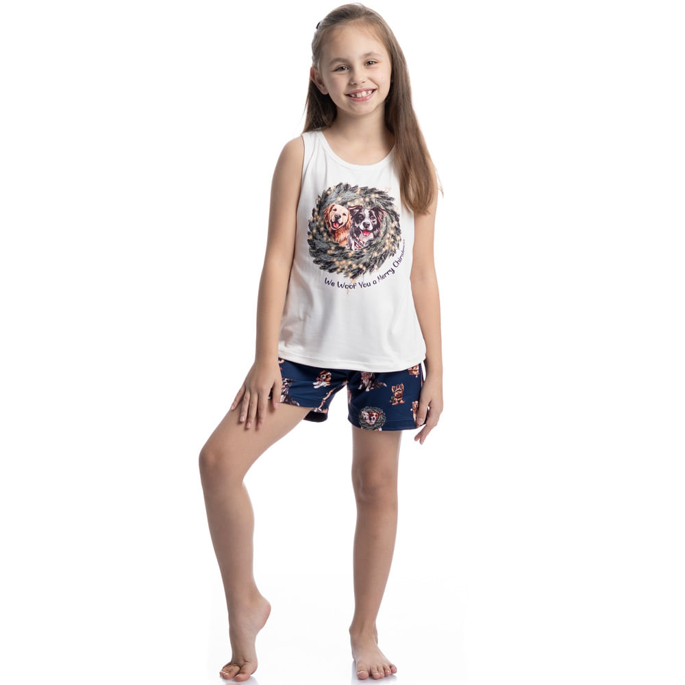 Pijama Infantil Curto Regata Jolly - Imagem 3 - Mobile