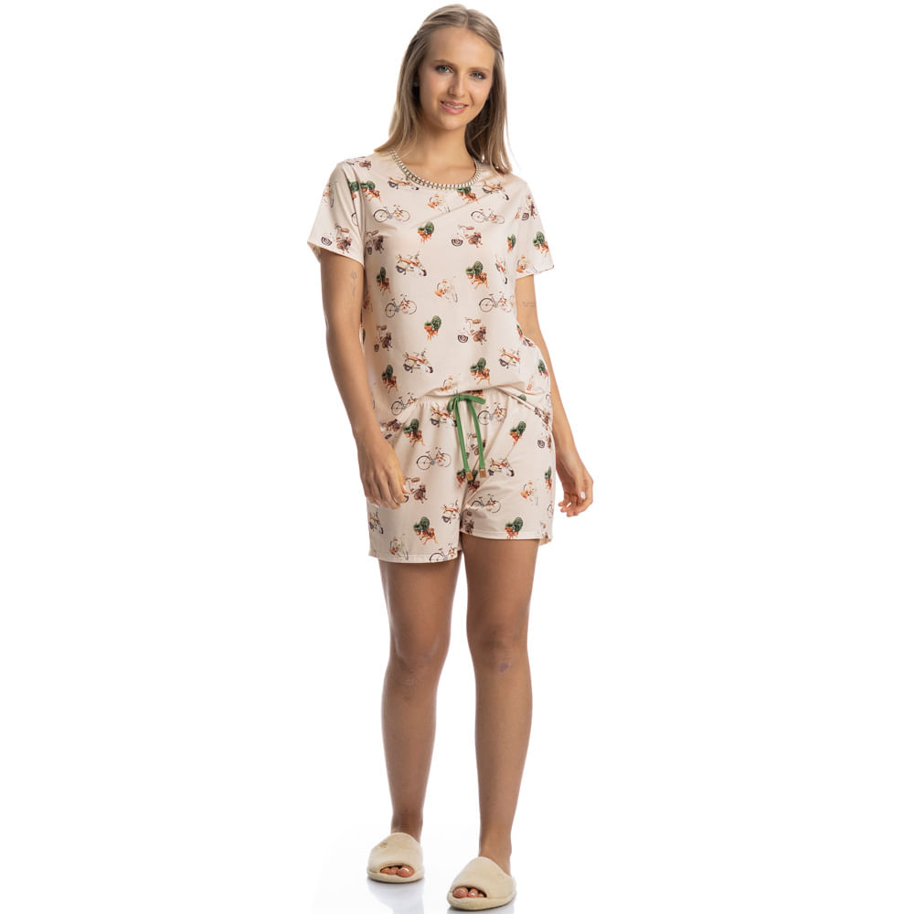 Pijama Curto Feminino Vira Latas - Imagem 3 - Mobile