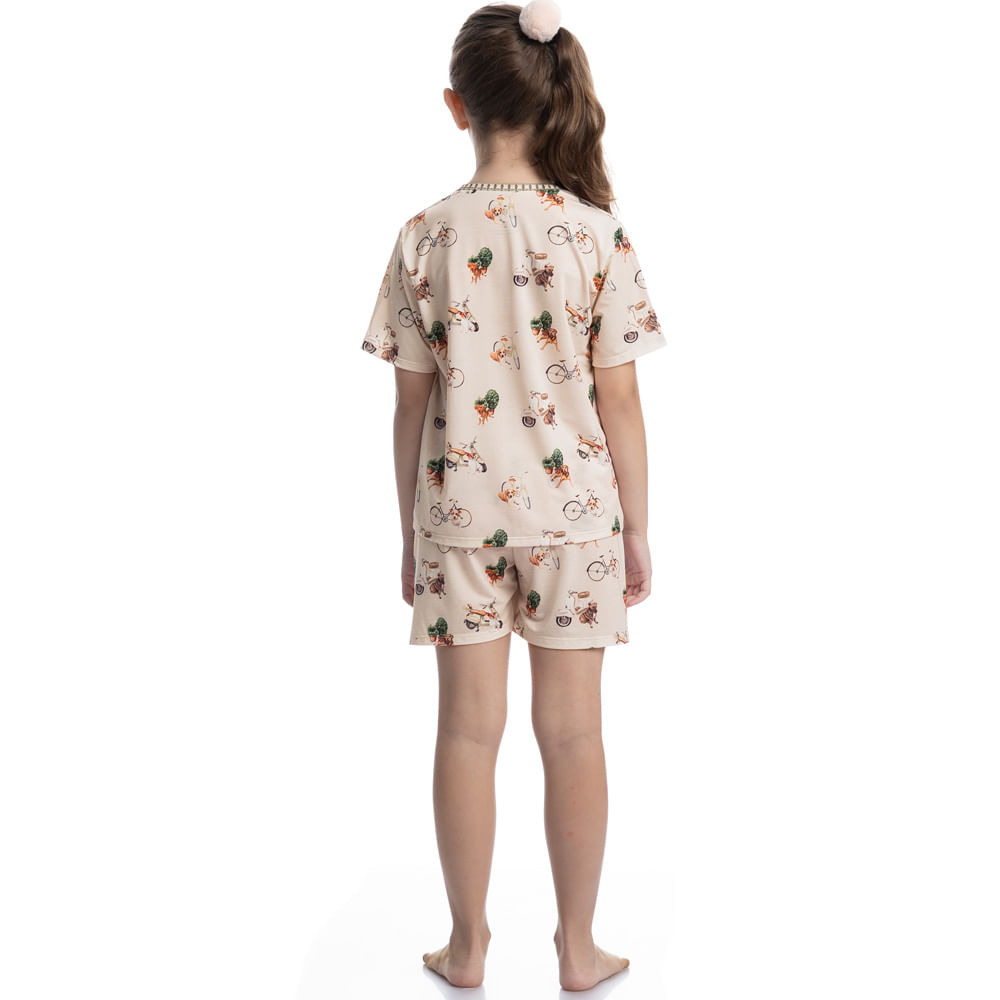Pijama Curto Infantil Unissex Vira Latas - Imagem 4 - Mobile