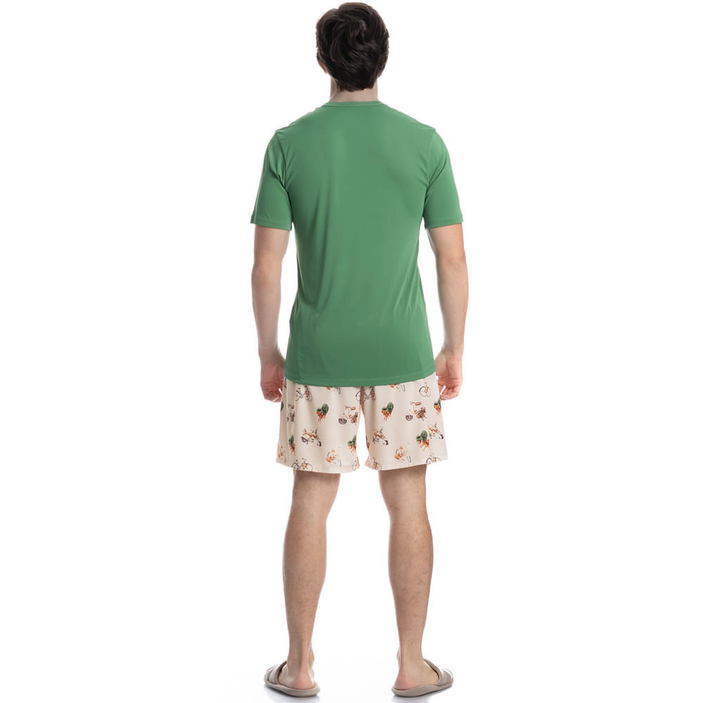 Pijama Masculino Curto Vira Latas Tombini - Imagem 4 - Mobile
