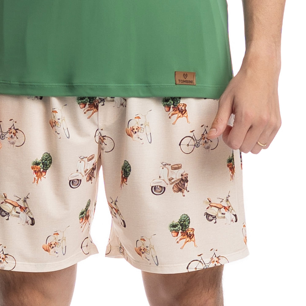 Pijama Masculino Curto Vira Latas Tombini - Imagem 5 - Mobile