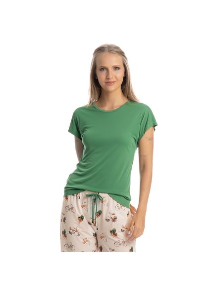 Pijama Feminino Capri Vira Latas Branco - Imagem 1