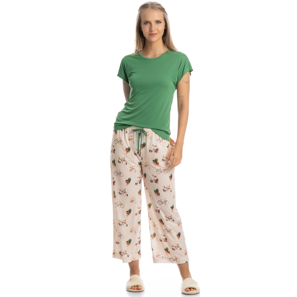 Pijama Feminino Capri Vira Latas - Imagem 3 - Mobile