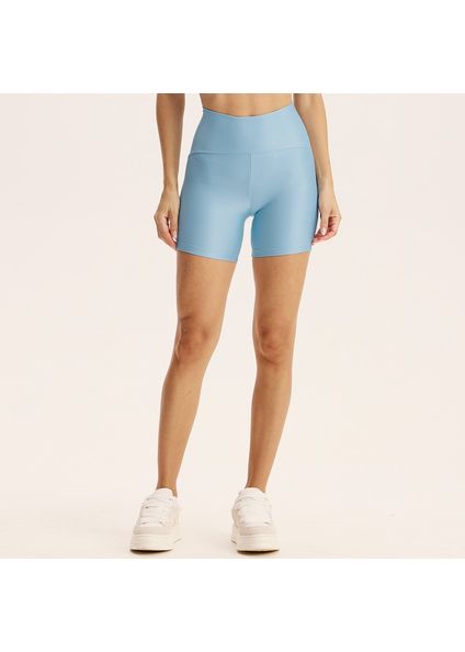 Shorts Médio Perfect Shape Glow Color Vivame Azul - Imagem 1