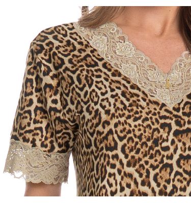 Camisão Médio Com Renda Luiza - Imagem 5 - Mobile