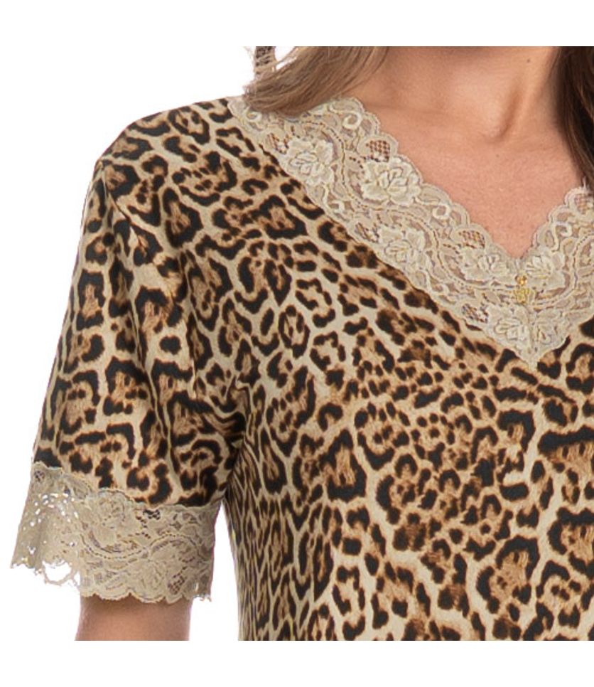 Camisão Médio Com Renda Luiza - Imagem 5 - Desktop