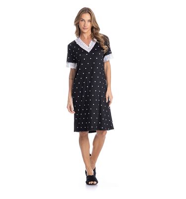 Camisão Médio Com Renda Luiza - Imagem 3 - Mobile
