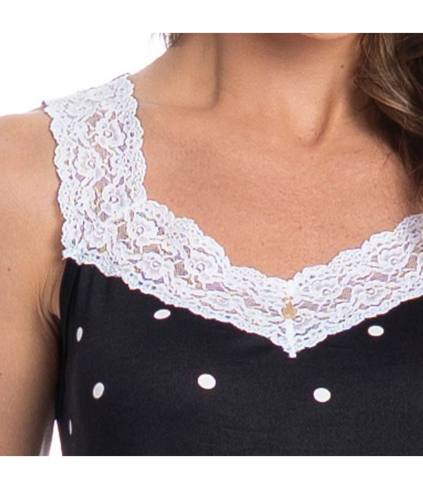 Camisão Regata Com Renda Luiza - Imagem 5 - Desktop