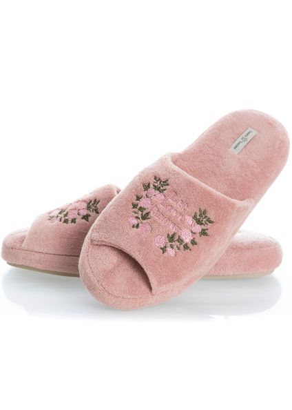 Chinelo Aberto Em Atoalhado Rosa Rosa - Imagem 1