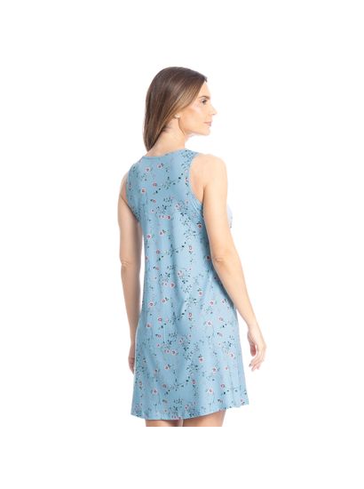 Camisão Regata Abotoado Com Renda Rosa - Imagem 2 - Desktop
