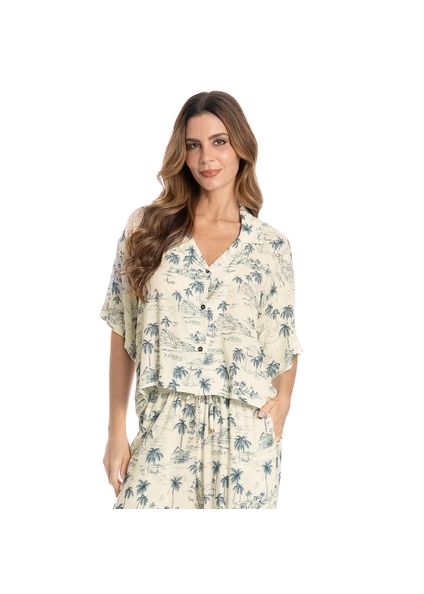 Conjunto Feminino Longo Summer Azul-marinho - Imagem 1