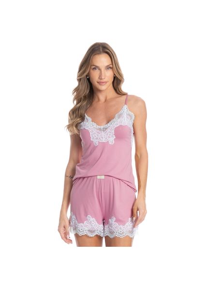 Short Doll Com Renda Paula Rosa - Imagem 1