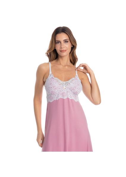 Camisola Amamentação Midi Luna Rosa - Imagem 1