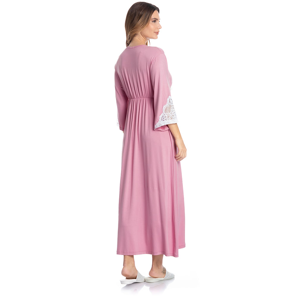 Robe Midi Com Renda Luna - Imagem 4 - Mobile