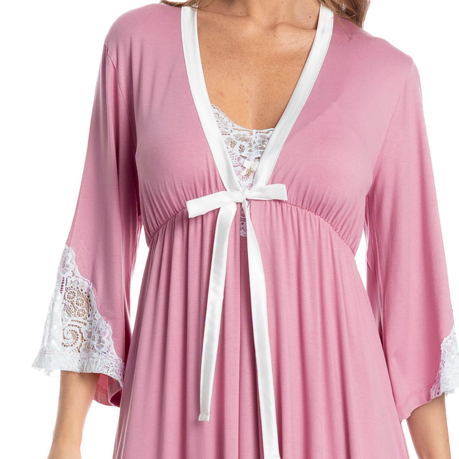 Robe Midi Com Renda Luna - Imagem 5 - Mobile