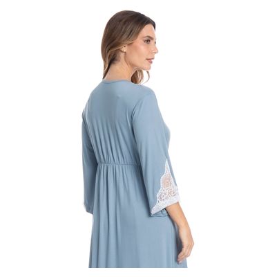 Robe Midi Com Renda Luna - Imagem 2 - Mobile